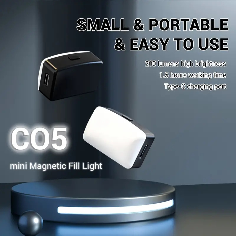 Photography Lighting Description - Mini Magnetic LED Selfie Light for