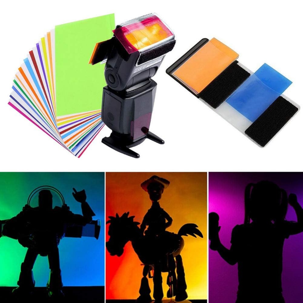 12 Colors Camera Flash Gels Li - đánh giá và giá Photography Lighting Meter